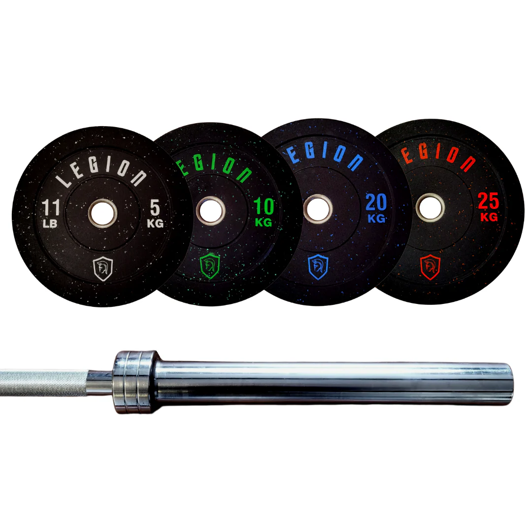 Legion Olympic Rubber Crumb Bumper Plates Bundle - Image 3