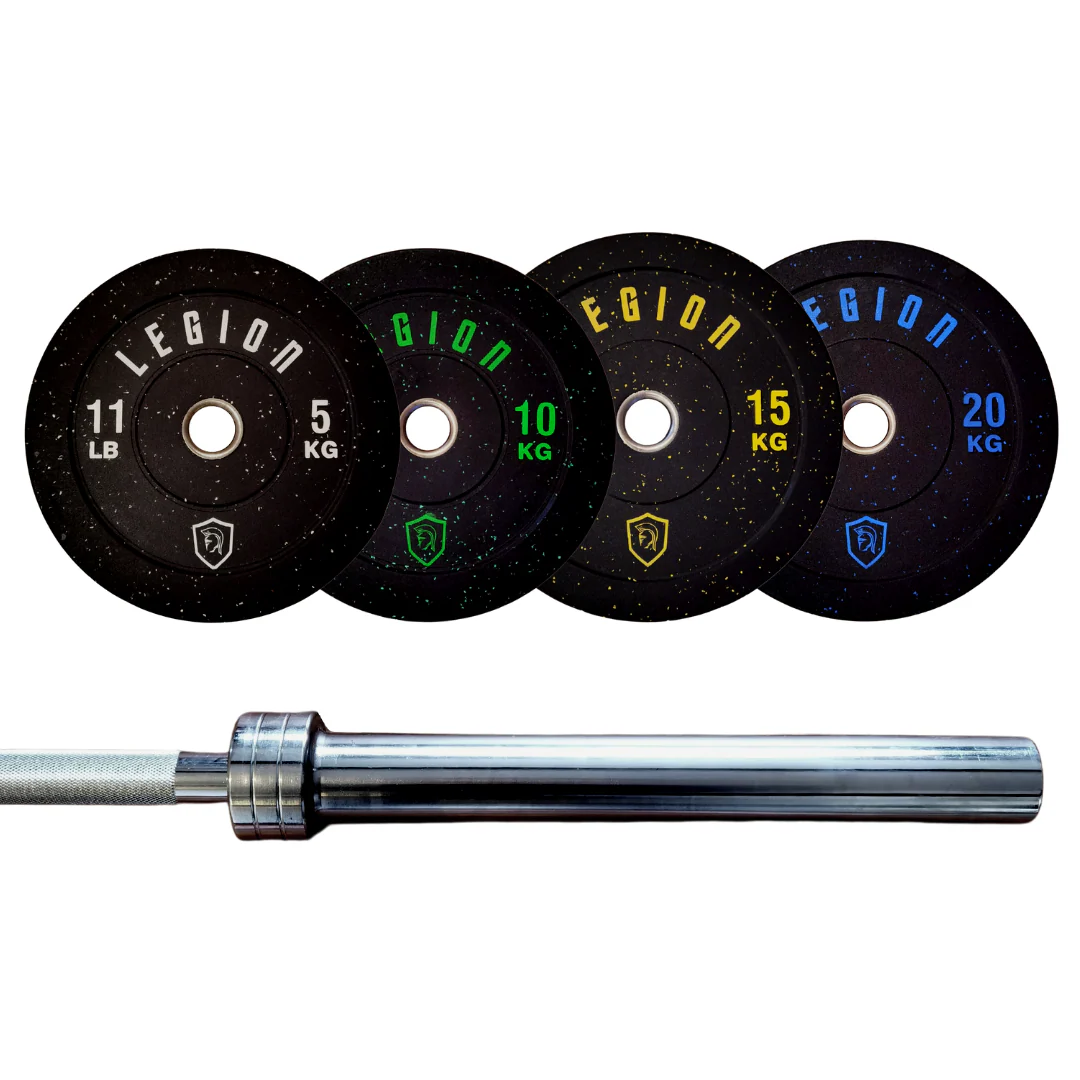 Legion Olympic Rubber Crumb Bumper Plates Bundle - Image 4