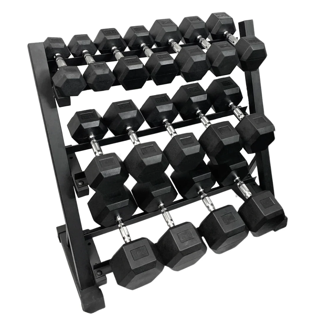 V2 Gold Ultimate Home Gym Bundle - V2 Multi Gym Rack, 100kg Bumper Plate Set, Bench & 3 Tier Dumbbell Rack (8 pairs 2.5kg-20kg) - Image 5